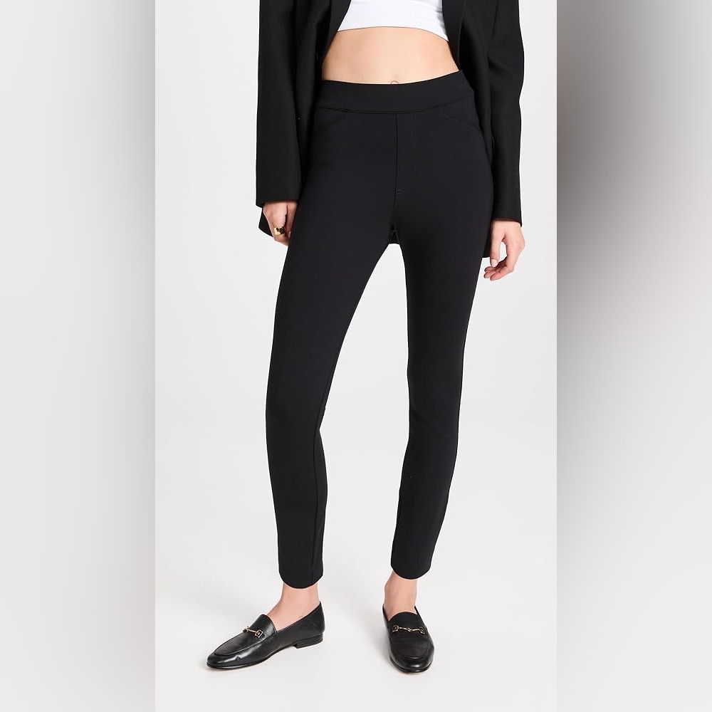 LIKE NEW SPANX Jean-ish Jet Black Ponte Jeggings Size S
